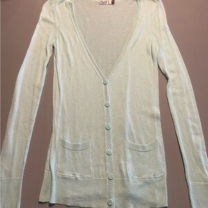 Women's Light Green Cardigan Sweater